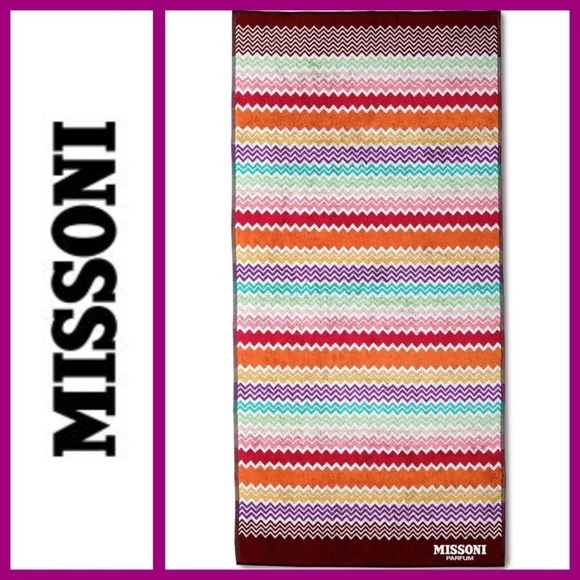 Missoni Beach Towel Blanket Chevron Zig Zag NEW - Picture 2 of 5